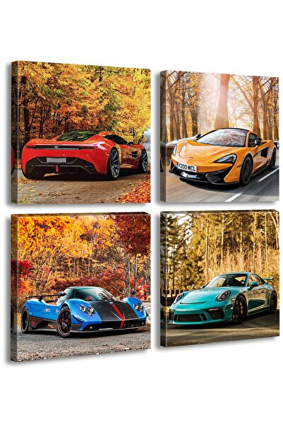 ALAYRA International ALAYRA Car Posters Boys Room Decor Wall Art Giclee Canva...