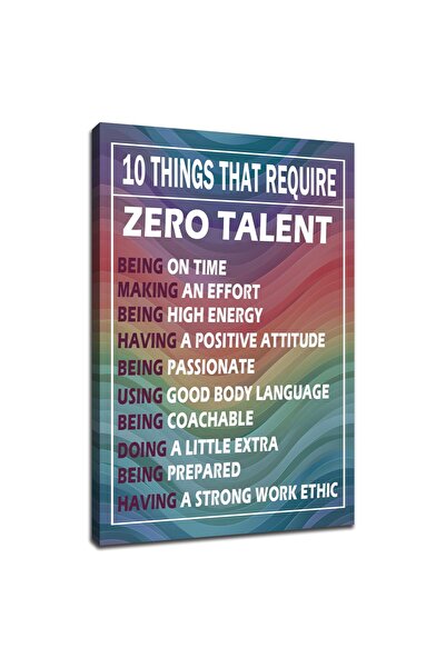 ALAYRA International ALAYRA Motivational Wall Art Zero Talent Postive Quotes ...