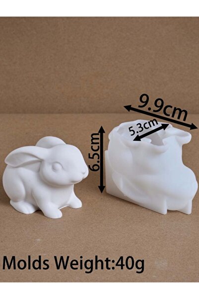 Choice قالب سيليكون كبير على شكل أرنب عيد الفصح لصنع الشموع، مناسب للأعمال ال...