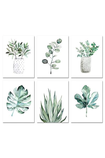 ALAYRA International لوحة جدارية مطبوعة برسومات نباتية من ALAYRA، ديكور غرفة ...