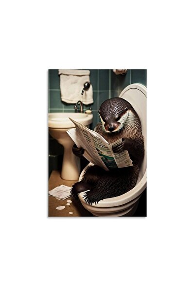 ALAYRA International ALAYRA Gynaver Little Sea Otter Poster Canvas Wall Art f...