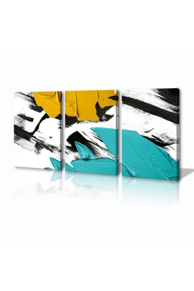 ALAYRA International مجموعة لوحات جدارية قماشية من ALAYRA، بتصميم جرافيتي تجر...