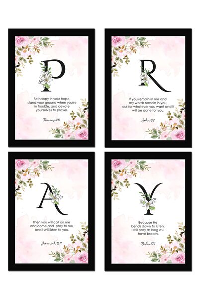 ALAYRA International ALAYRA PRAY - Bible Verse Wall Art, Bible Quotes Print w...