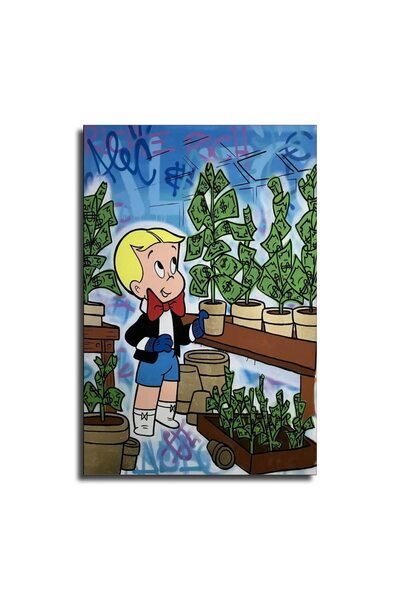 ALAYRA International ALAYRA - Graffiti Money Tree Canvas Art Poster and Wall ...