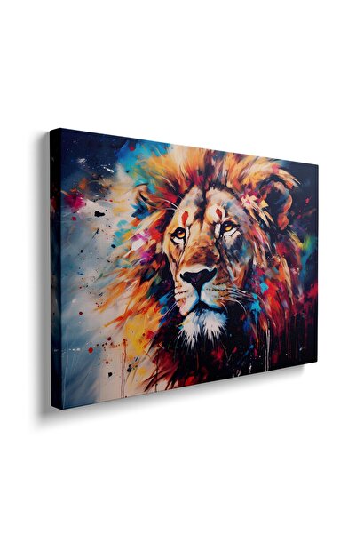 ALAYRA International ALAYRA Pormiston Framed Graffiti Colorful Lioness Lion K...
