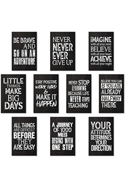 ALAYRA International مجموعة ألايرا المكونة من 10 قطع من ملصقات الحائط الملهمة، ملصقات اقتباسات إيجابية، ديكور حائط، فن تأكيدي