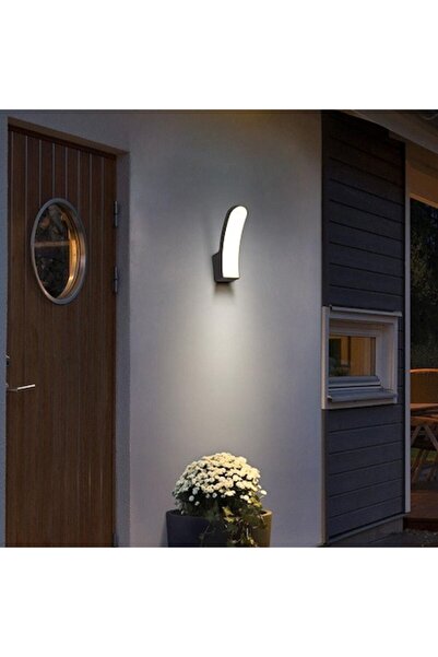 LEDZONE Lampă de perete LED 12W pentru exterior, neagră, LZ202261