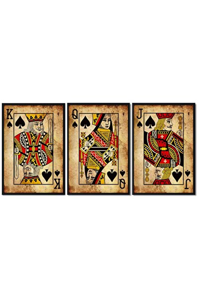 ALAYRA International لوحات جدارية مطبوعة على قماش بتصميم أوراق لعب كلاسيكية م...