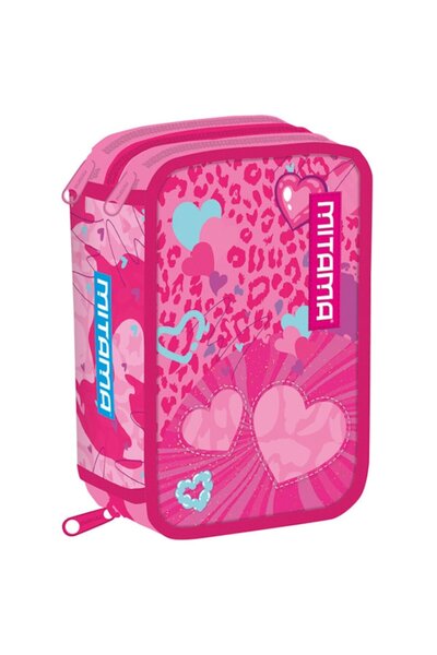 Mitama penar cu 3 compartimente, design cu inimioare roz
