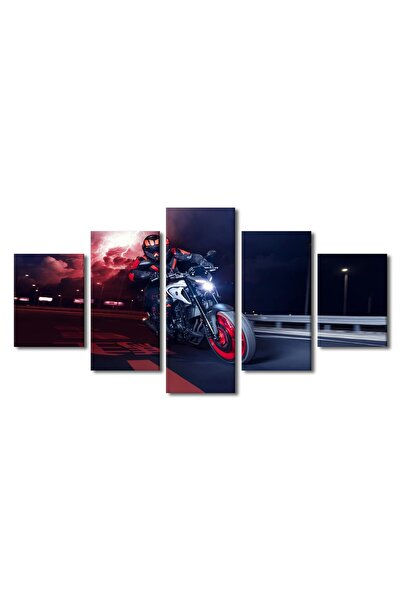 ALAYRA International لوحة جدارية مؤطرة من ALAYRA، دراجة نارية تُشعل البرق، مط...