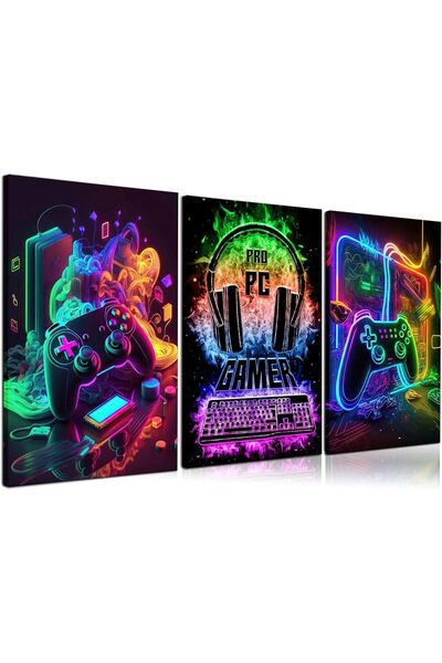 ALAYRA International مجموعة ألايرا الفنية الجدارية لألعاب الفيديو الكلاسيكية،...