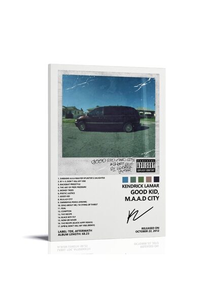 ALAYRA International ملصق ألايرا كيندريك لامار غود كيد، غلاف ألبوم إم.إيه.إيه.دي سيتي، ملصق لغرفة جلوسك على قماش أنيق