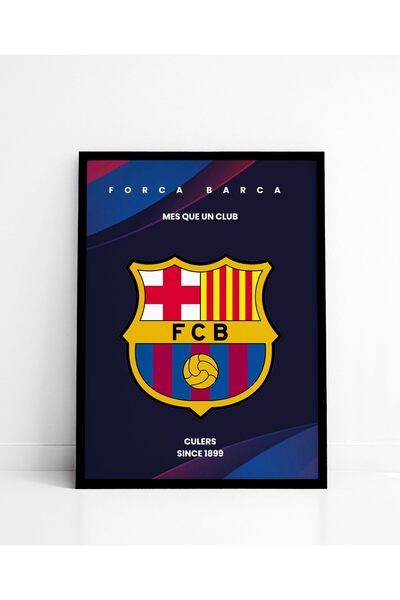 ALAYRA International ملصق مؤطر لنادي برشلونة لكرة القدم (8 × 12 بوصة) من ألاي...