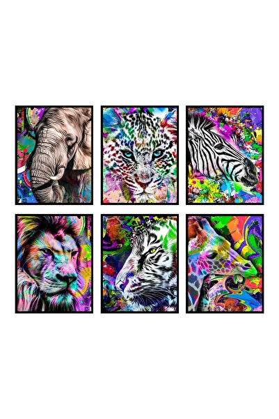 ALAYRA International لوحات جدارية فنية للحيوانات من ألايرا - ملصقات حيوانات -...