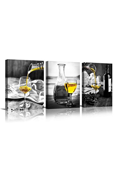 ALAYRA International ALAYRA Kitchen Wall Art for Dining Room,Wine Painting Ar...