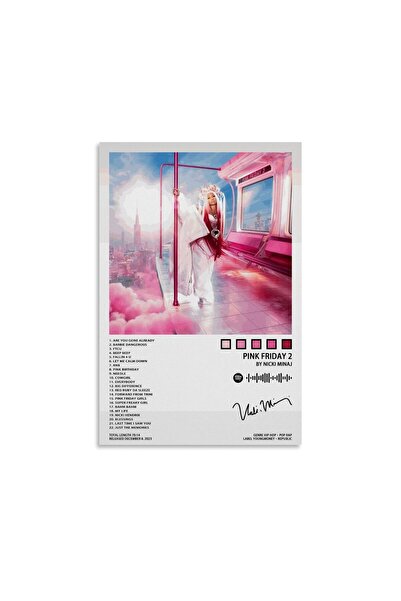 ALAYRA International ملصق ألايرا ونيكي ميناج، غلاف ألبوم بينك فرايداي 2، ملصق لتزيين الغرفة، لوحة فنية زخرفية