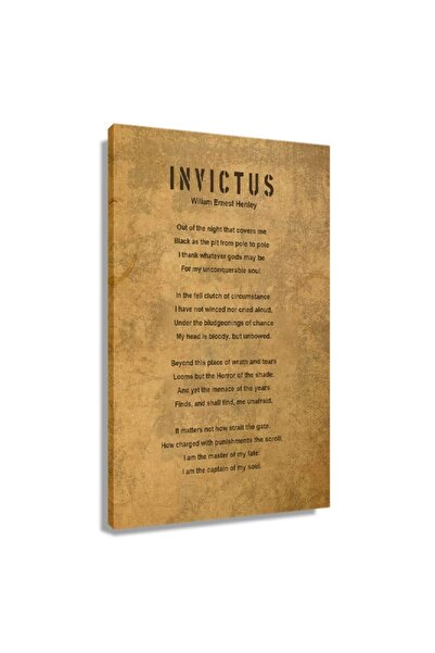 ALAYRA International ملصق جداري مطبوع على قماش، مستوحى من قصيدة "إنفيكتوس" لويليام هينلي.