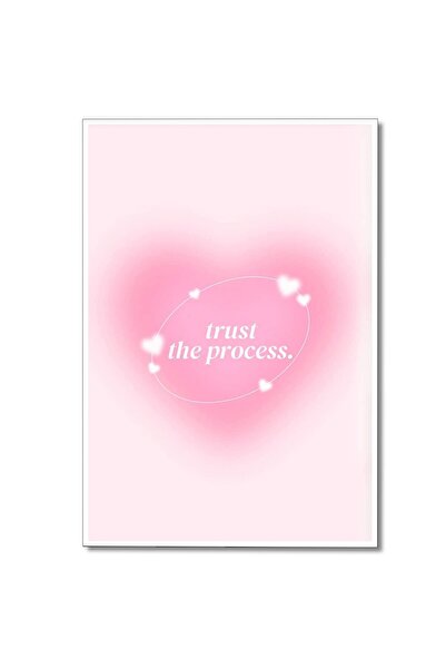 ALAYRA International ملصقات هالة القلب الوردية المتدرجة من ALAYRA، اقتباسات تأكيدات إيجابية، ثق بالعملية