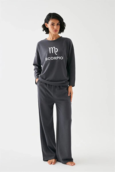 Beruflic Women's Smoked Scorpio Oversized 2 Thread Tracksuit Home Wear Set