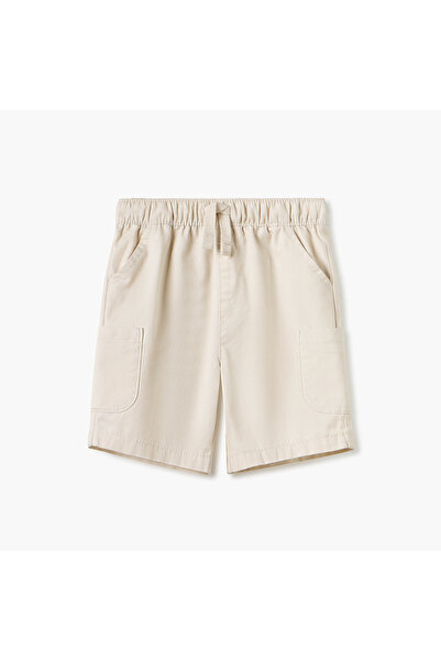Juniors Solid Shorts with Elasticated Waistband and Pockets