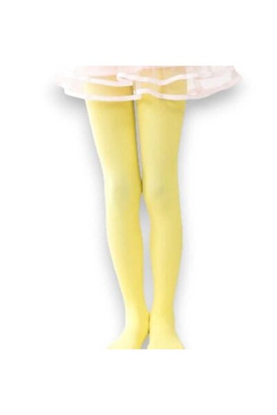 OEMN Colanți colorați pentru copii, galben aprins, mărimea 85-100 cm