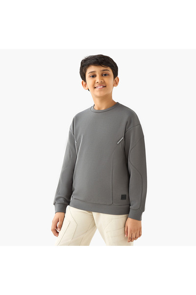 XYZ Panelled Sweatshirt with Long Sleeves