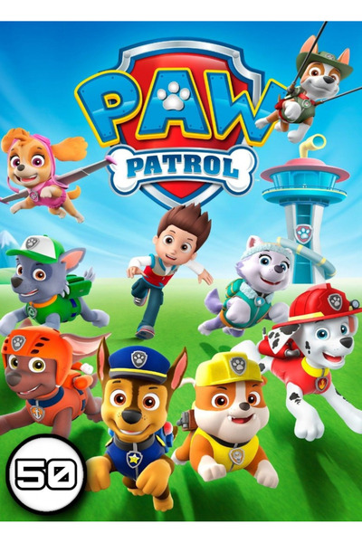 Nickelodeonn Patrula Catelusilor - Carte de Colorat pentru Copii - 50 de Desene Simpatice si Creative