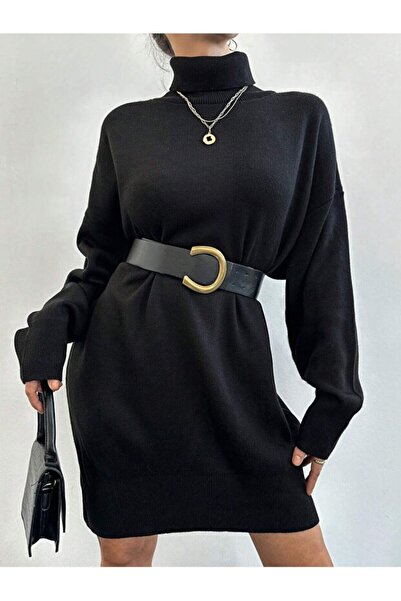 Get Crazy Turtleneck Mini Dress