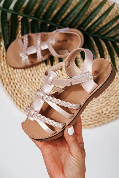 Zaira Ροζ σανδάλια για κορίτσια από οικολογικό δέρμα Betsy2 #21925 - 36
