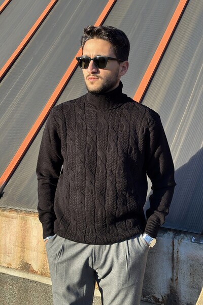 inpool Men'S, Old Money Culture, Full Turtleneck, Wool, Regular Fit, Hi-Quali...