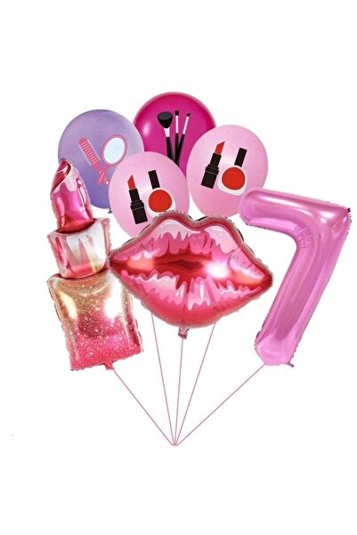 Choice9 7pcs balloon7 Spa Make up Party Supplies Cosmetic Disposable Tablewar...