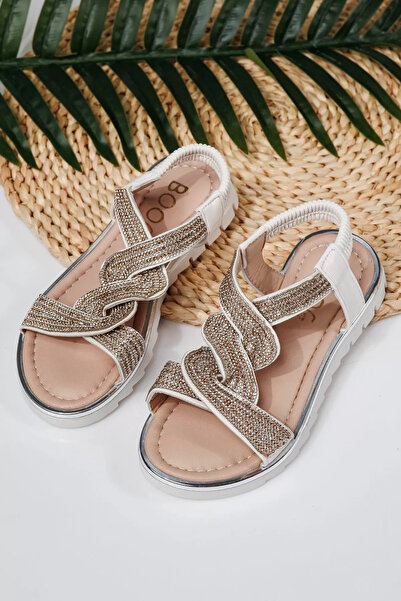 Zaira Λευκά σανδάλια για κορίτσια από οικολογικό δέρμα Anda #21903 - 28