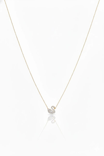 Güzide Kuyumcu 14 Ayar Altın Taşlı Kuğu Figürlü Kolye 420