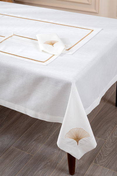 Koza Home مناديل مائدة مطرزة بالذهب من آيريس، عبوة من قطعتين، مقاس 40×40، موديل 2553