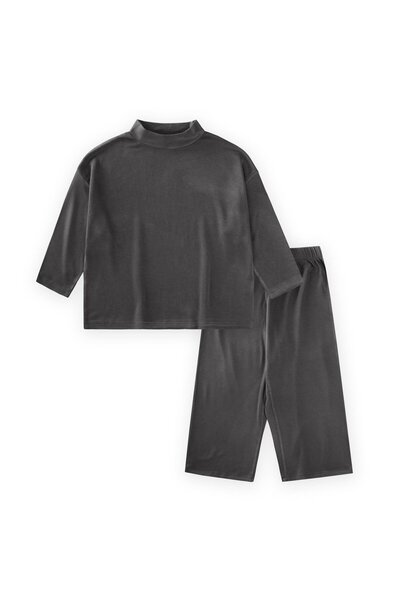 Cigit طقم قصة فضفاضة من الخيزران الناعم من عمر 3-10 سنوات باللون الأخضر الكاكي