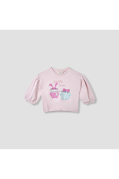 Juniors Applique Detail Sweatshirt with Long Sleeves