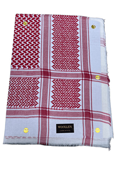 Mnarat Alfanar شماغ صوف أحمر