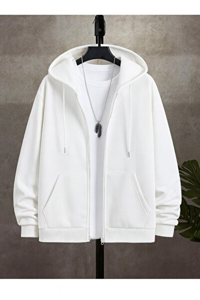 DeFacto Hooded Kangaroo Pocket Full Zip Hoodie