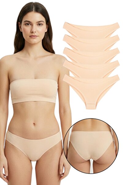 Sensu Chiloți de zi cu zi din bumbac pentru femei, model bikini, pachet de 5 KTS1058