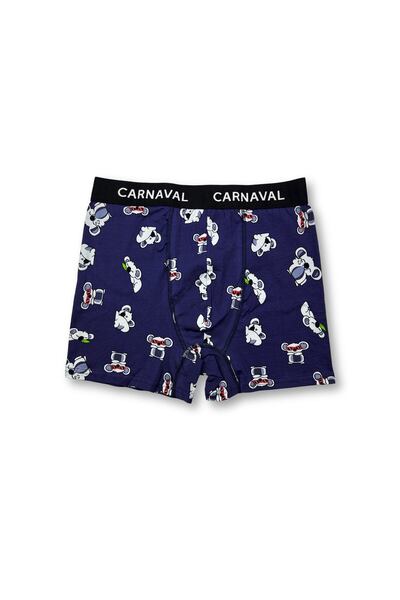 CARNAVAL SOCKS Carnaval Koala Patterned Premium Cotton Men's Boxer - Navy Blue Color