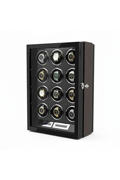 ROBERT TAYLOR صندوق لف ساعات أوتوماتيكي فاخر مكون من 12 قطعة - محرك ياباني، ص...