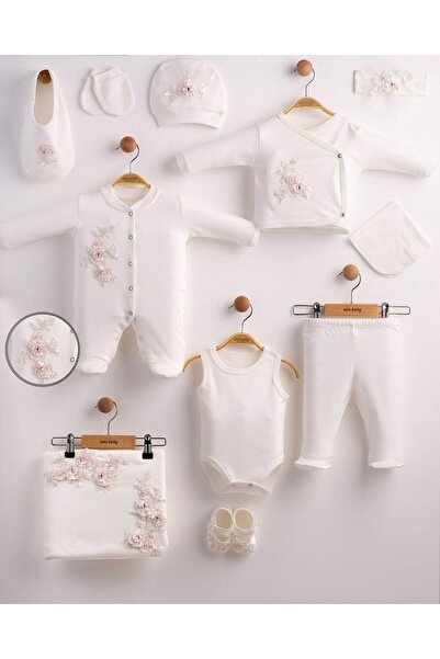 Eda Baby Imported Lace 100% Cotton 10-Piece Hospital Discharge Set