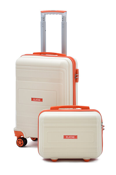 ELATAE V305 Kabin Boy Valiz & Makyaj Çantası | Polipropilen Kırılmaz Gövde, U...