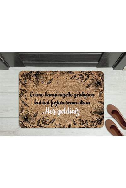 M&H Quality Welcome Doormat with Meaningful Message – Floral Pattern, Non-Sli...