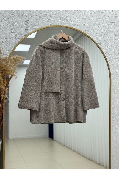 BENAHOLL سترة إيدا مع شال - BN4542 مينك