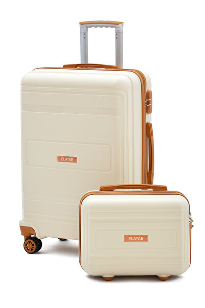 ELATAE V305 Orta Boy Valiz & Makyaj Çantası | Polipropilen Kırılmaz Gövde, Ul...