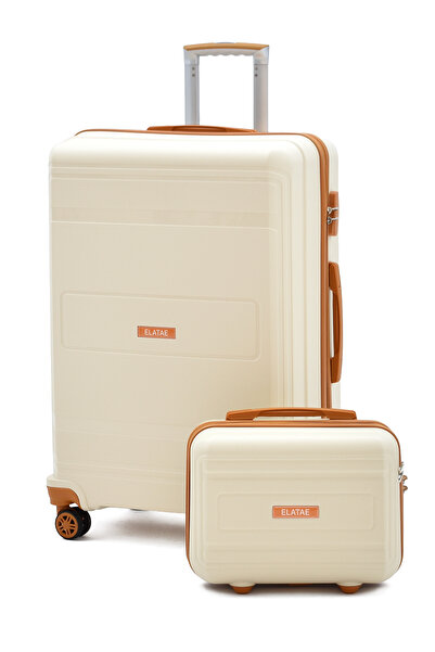 ELATAE V305 Büyük Boy Valiz & Makyaj Çantası | Polipropilen Kırılmaz Gövde, U...