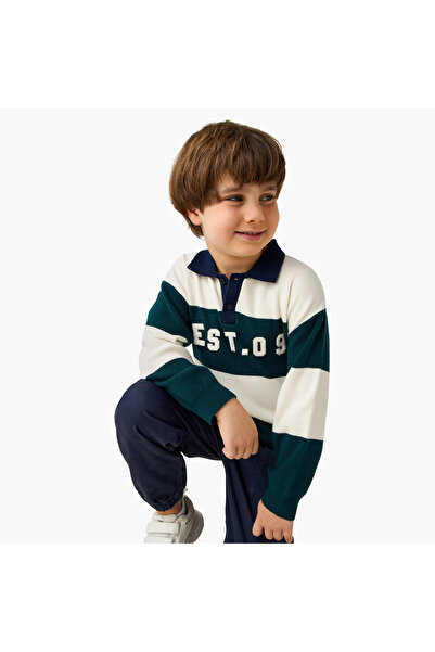 Disney Colourblock Polo Sweater with Long Sleeves