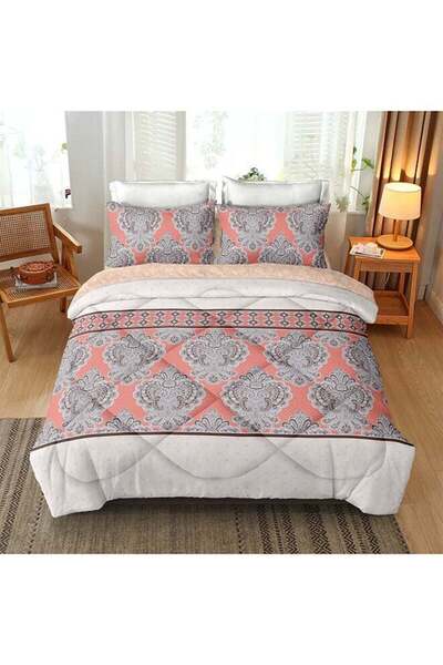 Noon East 4-piece Microfiber Duvet Cover Set - 230x220 cm Duvet, 180x200+30 c...