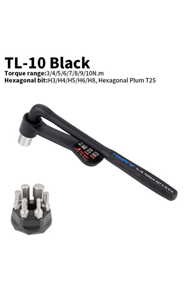 Choice3 مفتاح عزم دوران محمول للدراجات من TOOPRE، أسود اللون، طراز TL-10، مزو...